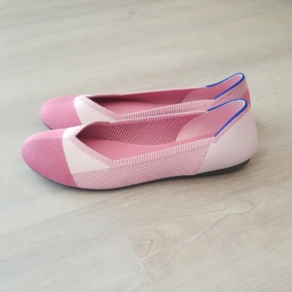 Rothy's Limited Edition Pink Cap Toe Breast Cancer Awareness Size 10.5